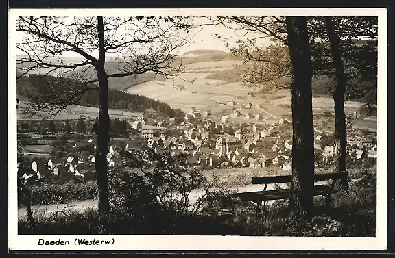 AK Daaden /Westerwald, Teilansicht mit Bäumen