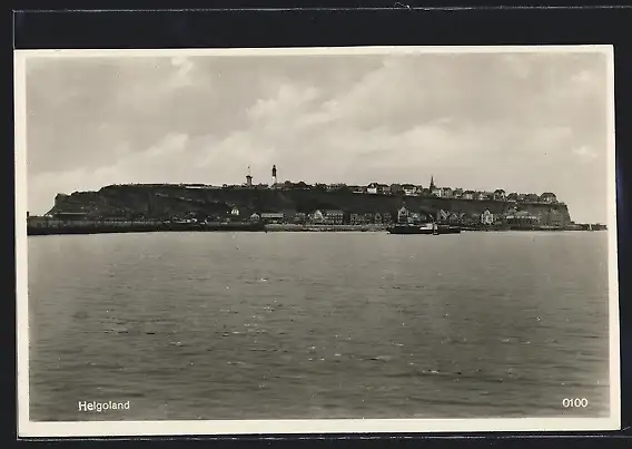 AK Helgoland, Blick auf die Insel