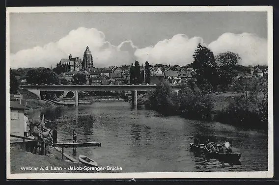 AK Wetzlar a.d. Lahn, Kirche und Jakob-Sprengler-Brücke