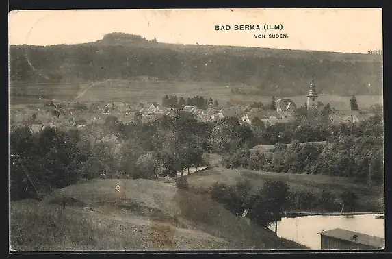 AK Bad Berka / Ilm, Gesamtansicht von Süden gesehen