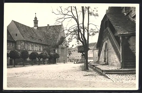 Foto-AK Buttstädt, Am Markt 1957