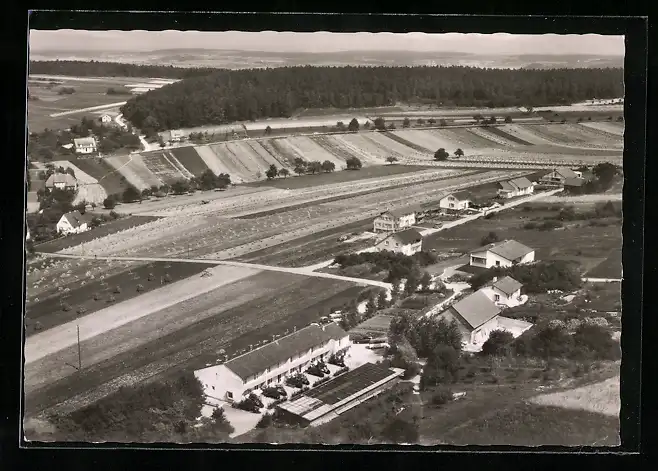 AK Möttlingen / Schwarzwald, Patmos-Siedlung, Luftbild