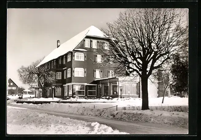 AK Dobel / Schwarzwald, Hotel Funk im Winter