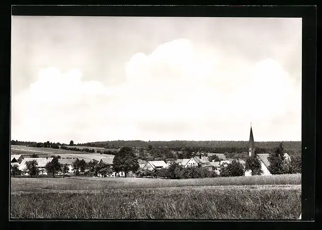 AK Maisenbach-Zainen / Schwarzwald, Totale mit Kirche