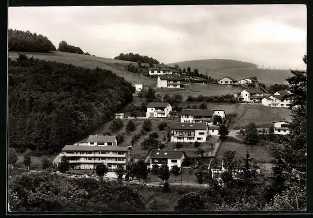 AK Wald-Michelbach, Pension Kur- und Heilbad Taufertshöfer aus der Vogelschau