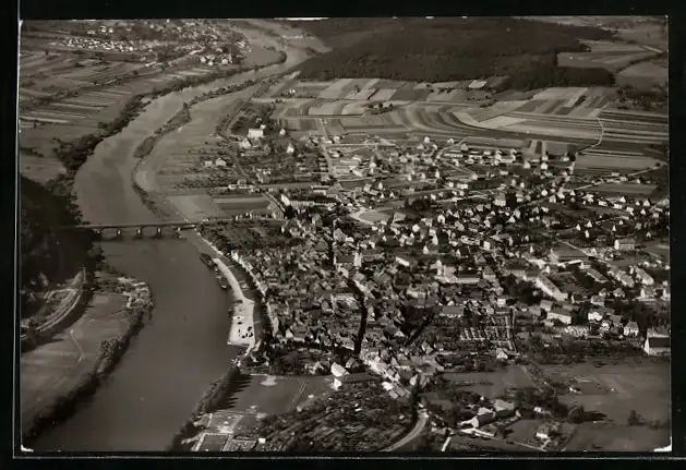 AK Marktheidenfeld / Main, Panorama, Luftbild