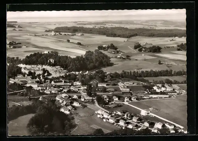 AK Stein / Traun, Ortspanorama, Luftbild