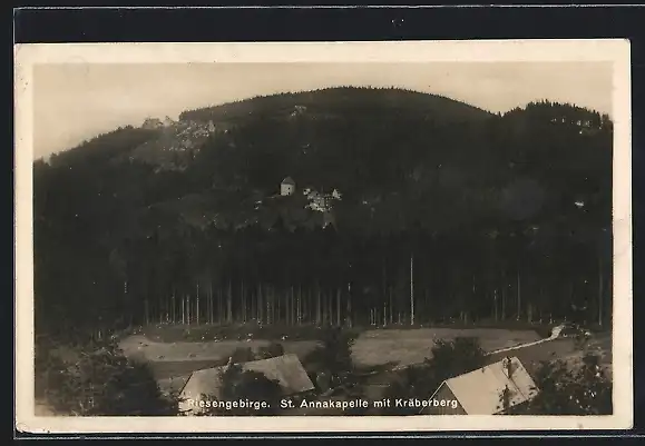 AK Arnsdorf /Riesengebirge, St. Annakapelle mit Kräberberg