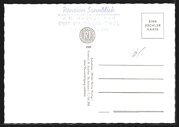 AK Waidring / Tirol, Pension Sonnblick, Bes. J. M. Hagleitner
