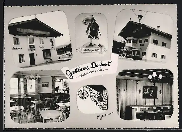 AK Oberndorf / Tirol, Gasthaus Dorfwirt, Josef Hager 1805