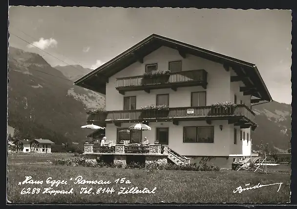 AK Hippach, Hotel-Pension Haus Eggei, Ramsau 15 a