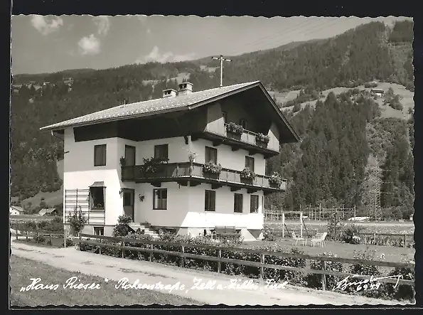 AK Zell a. Ziller / Tirol, Pension Haus Rieser