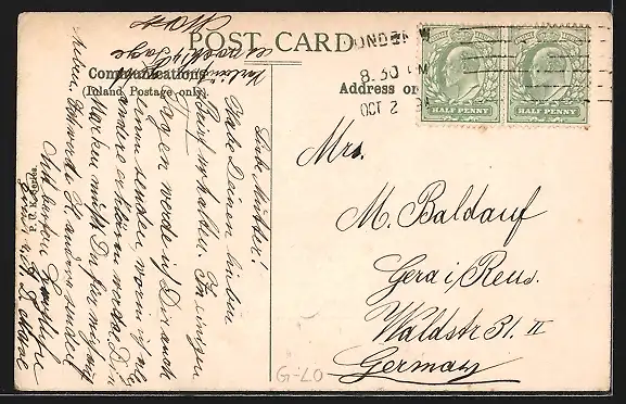 AK London, Christliches Kellnerheim, Bank of England an Royal Exchange