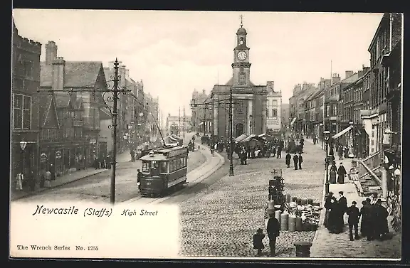 AK Newcastle, Staffs, High Street and Tramway
