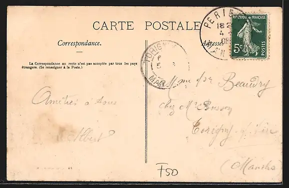 AK Gorges, Strassenpartie bei der Kirche