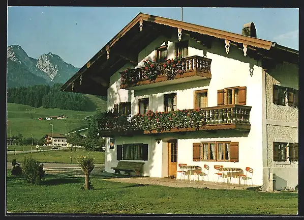 AK Inzell / Obb., Pension Adolf Eicher, Schmelzerstrasse 68