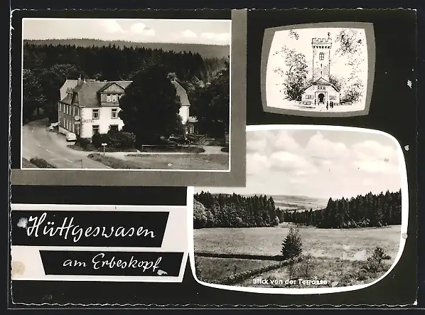 AK Hüttgeswasen, Hotel Gethmann, Landschaftsbild