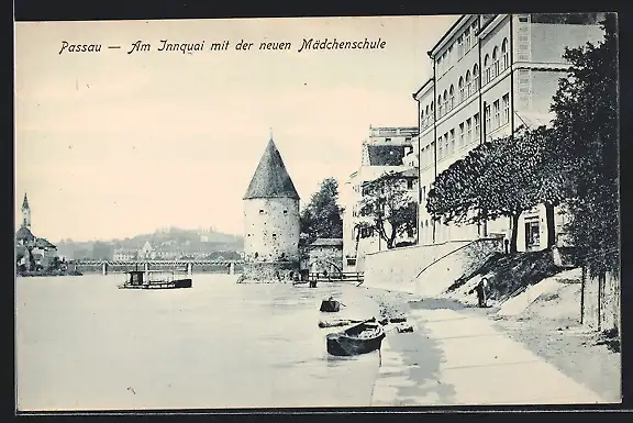 AK Passau, Am Innquai mit der neuen Mädchenschule