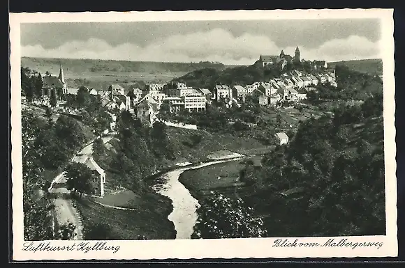 AK Kyllburg, Blick vom Malbergerweg auf den Ort