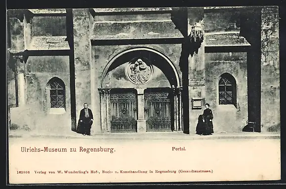 AK Regensburg, Ulrichs-Museum, Portal
