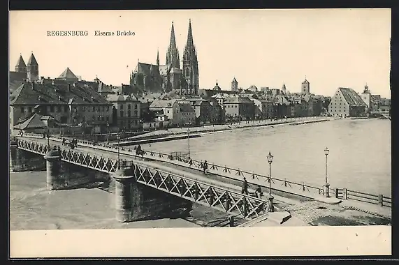 AK Regensburg, Eiserne Brücke