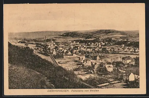 AK Dieringhausen, Panorama von Westen