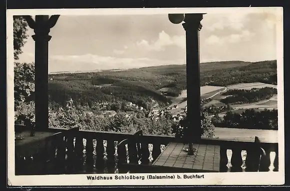 AK Buchfart, Aussicht vom Waldhaus Schlossberg