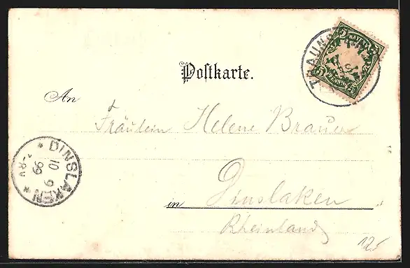 Lithographie Traunstein, Ortspanorama