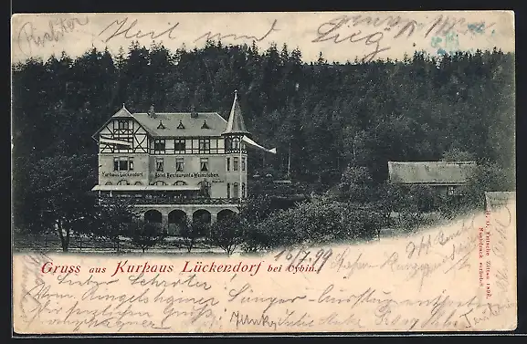 AK Lückendorf b. Oybin, Blick auf das Hotel-Restaurant Kurhaus