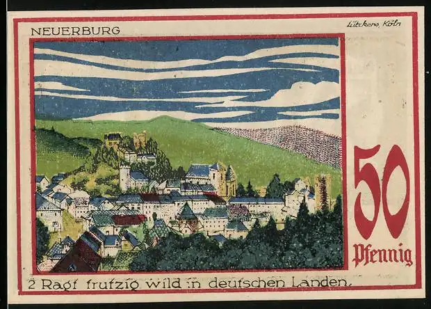 Notgeld Speicher / Eifel 1921, 50 Pfennig, Neuerburg, Eifelvater Dr. Dronke
