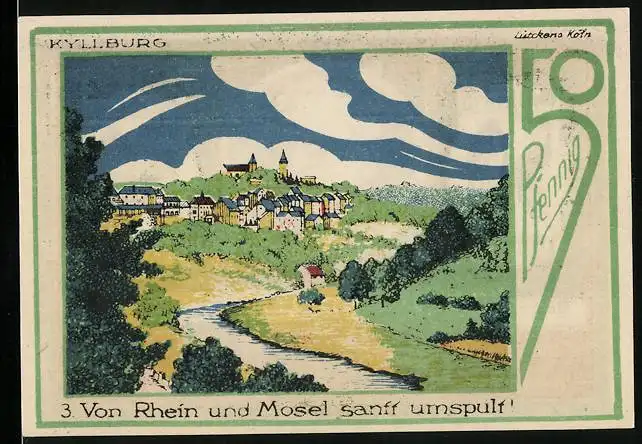 Notgeld Speicher / Eifel 1921, 50 Pfennig, Kyllburg, Eifelvater Dr. Dronke