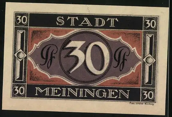 Notgeld Meiningen 1921, 30 Pfennig, Wappen