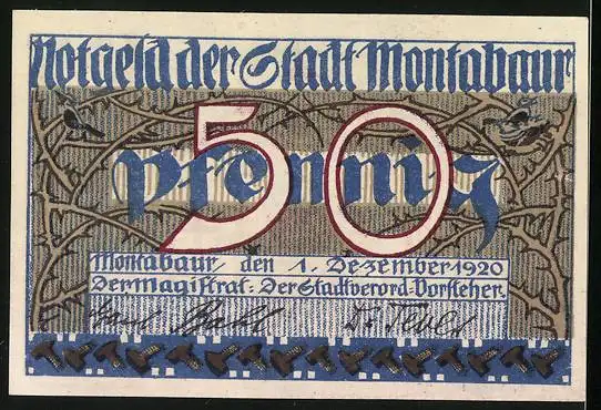 Notgeld Montabaur 1920, 50 Pfennig