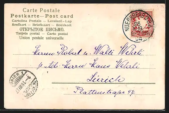 Künstler-AK Nürnberg, Henkersteg mit Wappen