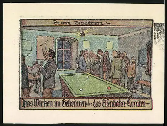 Notgeld Burgsteinfurt 1921, 50 Pfennig, Schloss des Fürsten zu Bentheim-Steinfurt, Das Eisenbahn-Komitee