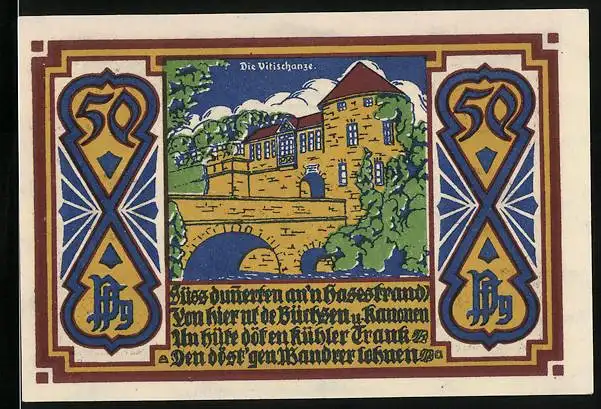 Notgeld Osnabrück 1921, Vitischanze, Signatur