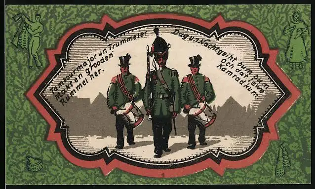 Notgeld Wildeshausen i. Oldenburg 1921, 50 Pfennig, Tambourmajor und Trommler, Elisabeth Heilstätte
