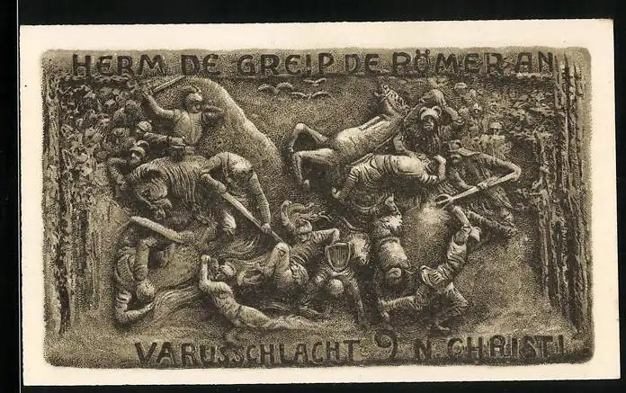 Notgeld Horn (Lippe) 1921, 50 Pfennig, Hermannsdenkmal, Varusschlacht 9 n. Chr., Gutschein