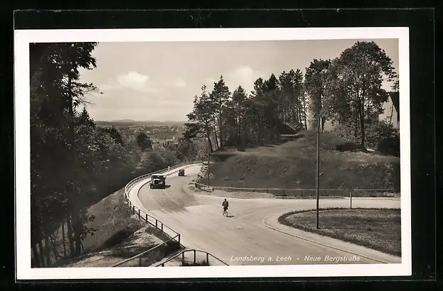 AK Landsberg / Lech, Partie auf der Neuen Bergstrasse
