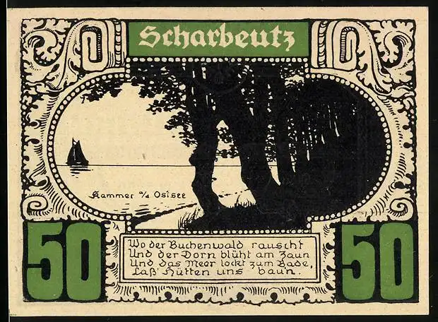 Notgeld Scharbeutz, 50 Pfennig, Kammer a. d. Ostsee