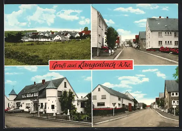 AK Langenbach / Kirburg, Ortsansicht, Strassenpartie