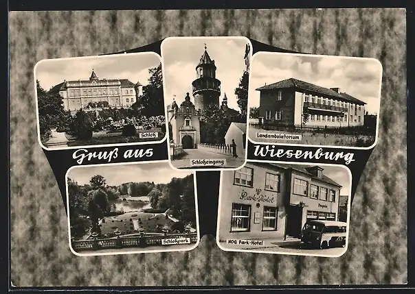 AK Wiesenburg / Mark, HO-Gaststätte Park-Hotel, Landambulatorium