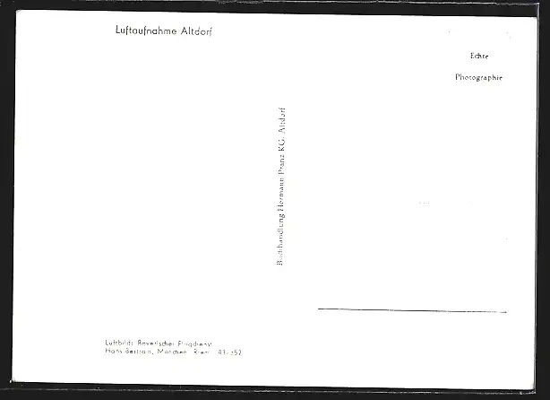 AK Altdorf / Nbg., Teilansicht vom Flugzeug aus