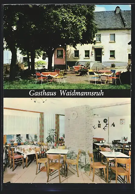 AK Krinkhof / Hontheim, Gasthaus Waidmannsruh J. Krämer, Innenansicht