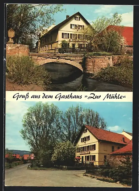 AK Langendorf / Ufr., Gasthaus und Pension Zur Mühle