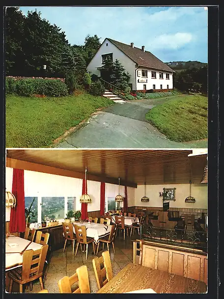 AK Hagen / Westf., Gasthaus Auf`m Kampf, Selbecker Stieg 26, Innenansicht