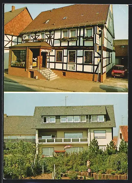 AK Waldeck-Freienhagen, Gasthaus-Metzgerie Krause, Rückansicht