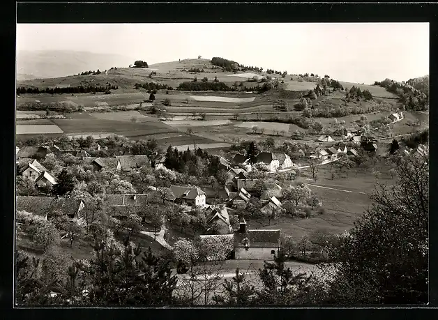 AK Zell-Gresgen / Schwarzwald, Gesamtansicht mit Hotel-Pension Zum Löwen, Eigent. M. Albiez-Brunner