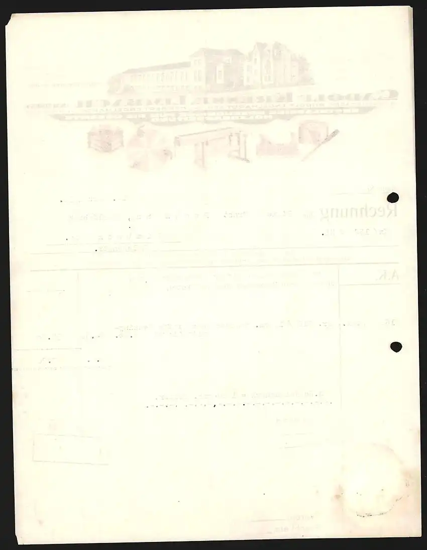 Rechnung Limbach /Sa. 1930, Cadolf Kresse, Erzeugnisse für die Holzbearbeitung, Betriebs- und Produktansichten