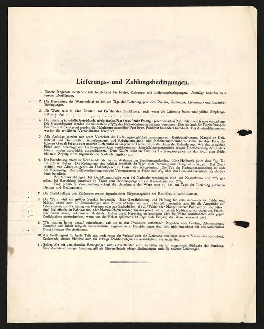 Rechnung Zeulenroda 1928, Dietsch & Illgen, Gummiwarenfabrik, Ansicht des Fabrikgeländes und Firmenlogo